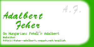 adalbert feher business card